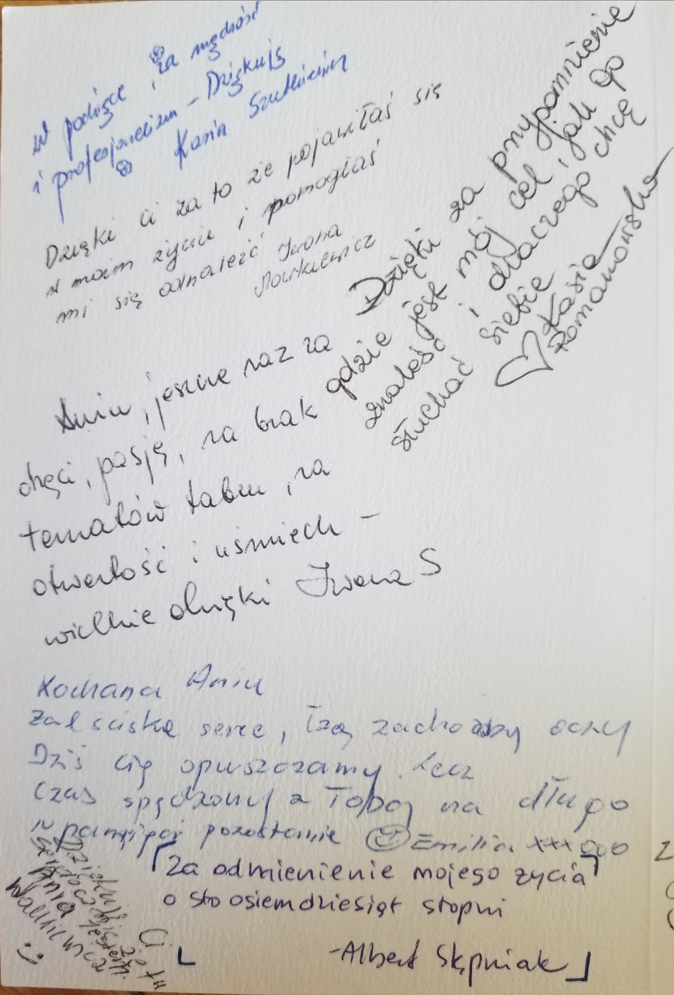 Własnoręczny wpis: Osobiste dedykacje